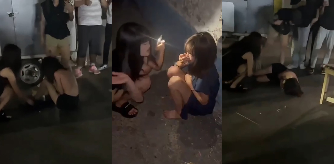 河南通许恶性霸凌事件 俩精神小妹当街暴打女孩 拳打脚踢扒衣羞辱 手段极其恶劣！ - 51吃瓜网-51吃瓜网