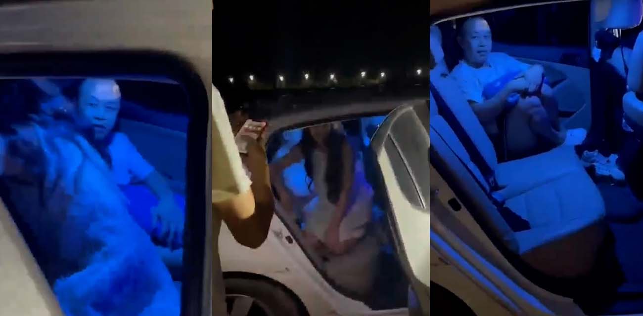 女子出轨车震被抓现行 男的裤子都脱光 女的还咆哮着说 我真的没做 网友：你就差没喷了 - 51吃瓜网-51吃瓜网