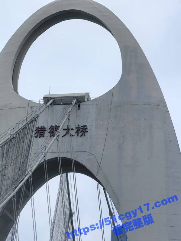 广州一赤裸上身的男子 早高峰爬上猎德大桥轻生 引发大堵车 封路长达22公里 现场视频流出！-51吃瓜网